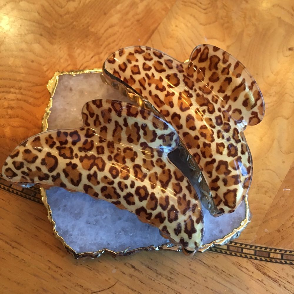 2 CHEETAH Hair Clips! Go Wild!